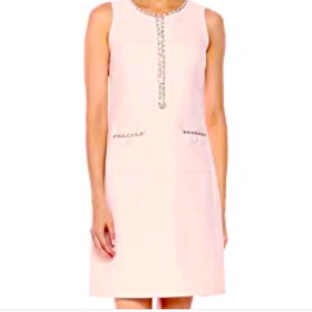 NEW Karl Lagerfeld Tweed Mini Dress 10 CHAIN shift